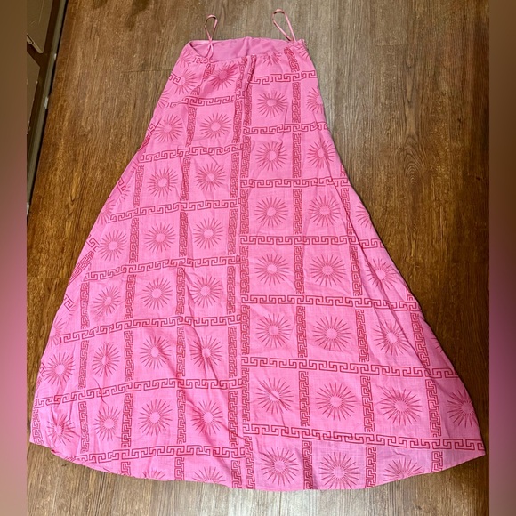 NWT Petal & Pup Pink Soph Strapless Geometric Maxi Dress Size Medium M - Picture 8 of 10